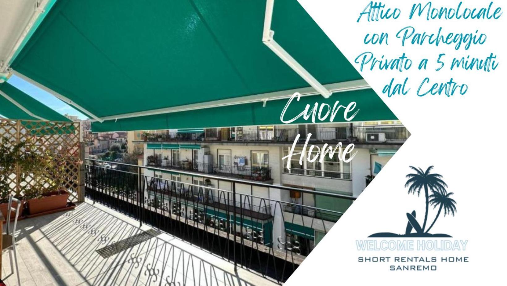 Wh - Cuore Home - Attico Monolocale Con Parcheggio Gratuito - 5 Minuti Dal Centro - Wifi Sanremo Eksteriør billede